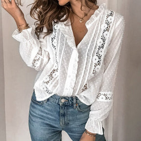 Camisa Lobélia: Delicadeza e Charme em Cada Detalhe