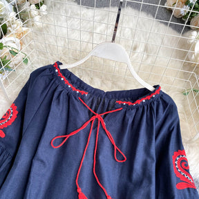 Blusa Vintage de Casimira Bluebell