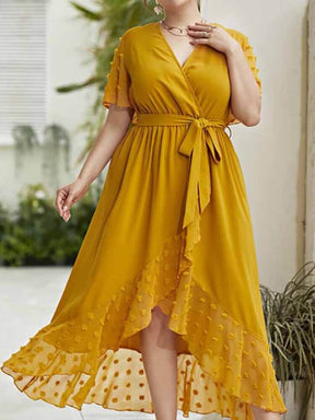 Vestido Mídi Transpassado Nantais - Plus Size