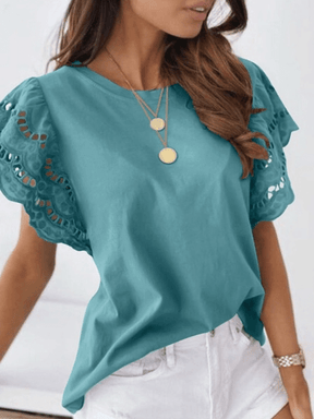 Blusa Detalhes na Manga Pearl