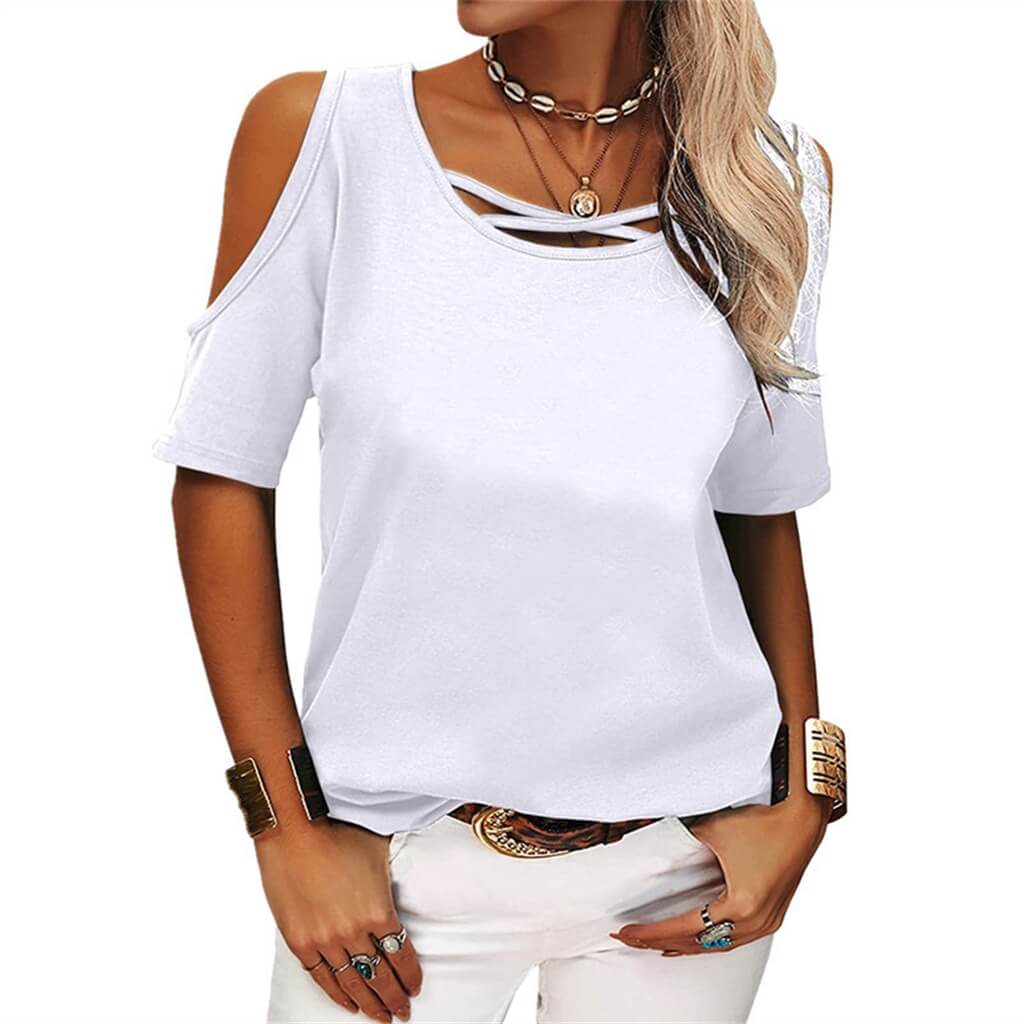 Blusa Casual Ombro Aberto LILIUM: Estilo Diferenciado e Charme em uma Única Peça