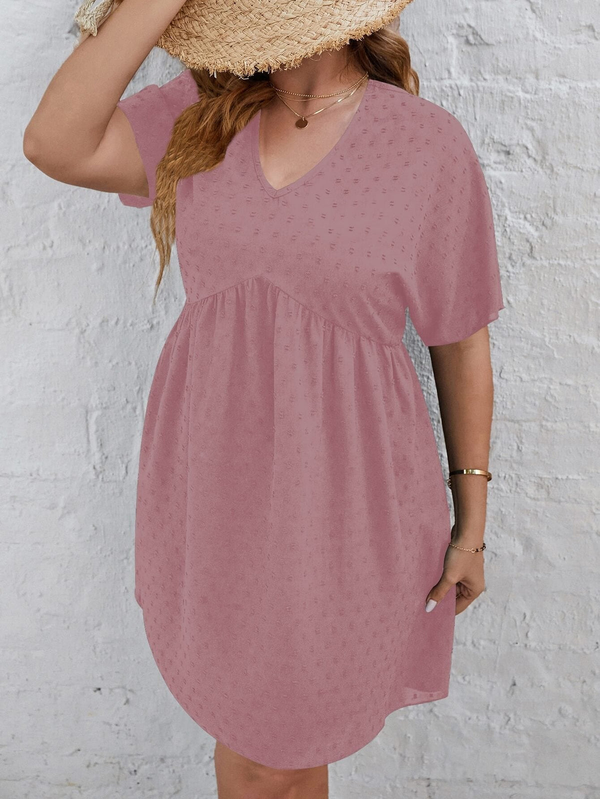 Vestido Curto Ample - Plus Size