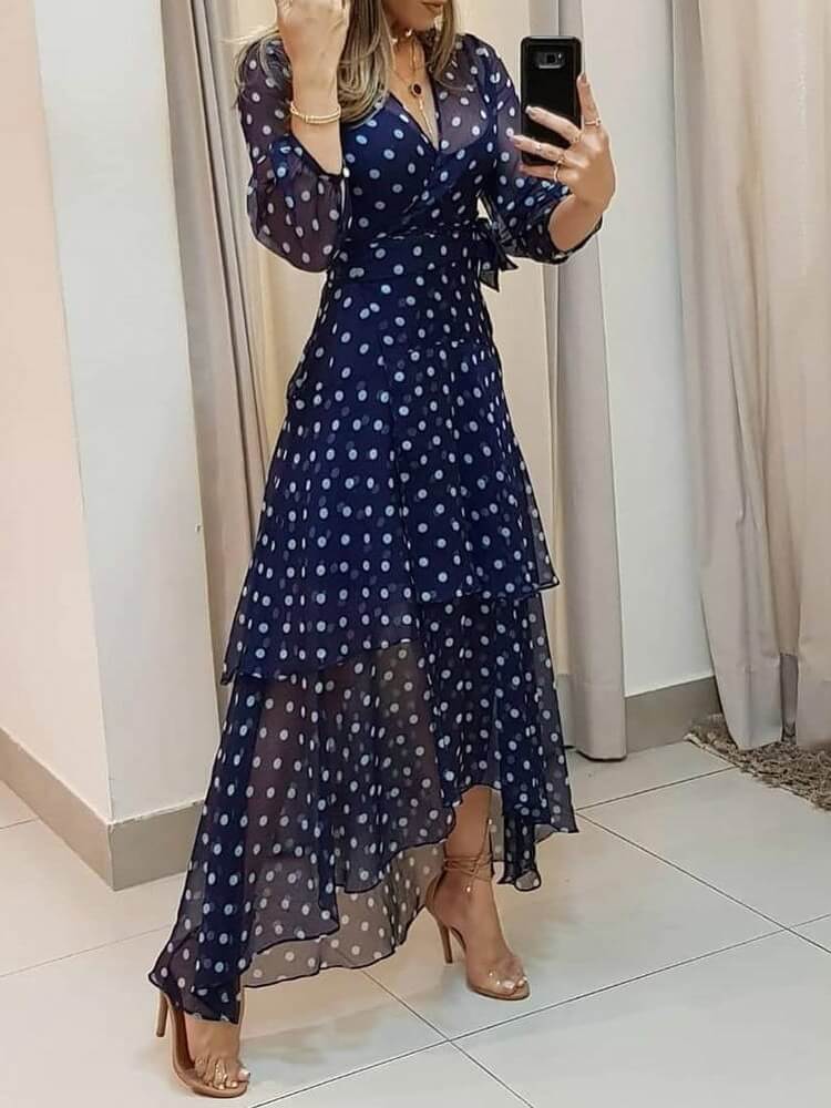 Vestido Longo Transpassado Ravena - Charme e Elegância em Uma Peça