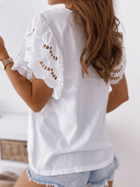 Blusa Detalhes na Manga Pearl