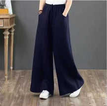 Calça Wide Leg Linho com Amarração Large