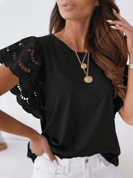 Blusa Detalhes na Manga Pearl