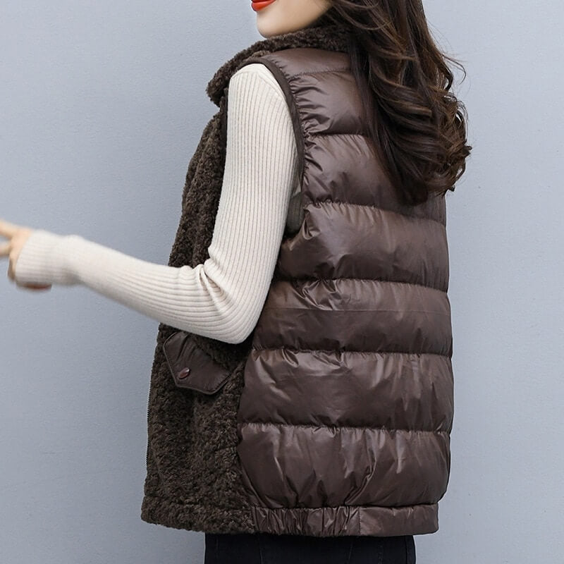 Colete Feminino Puffer e Lã Neleus