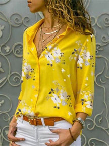 Camisa Casual de Chiffon Peony: O Clássico que Você Procura