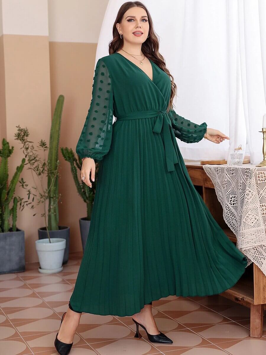 Vestido Casual Mídi de Chiffon Vienna - Plus Size